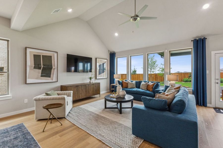 Living Room in the Stanley II home plan by Trophy Signature Homes – REPRESENTATIVE PHOTO