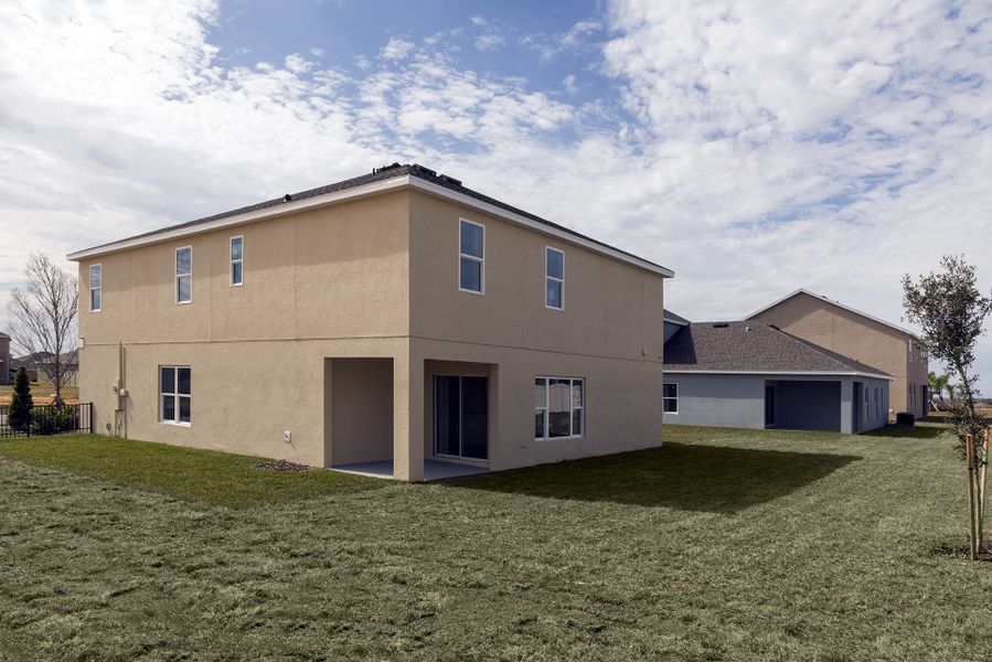 Rear Exterior with Covered Lanai - Wilshire by Landsea Homes