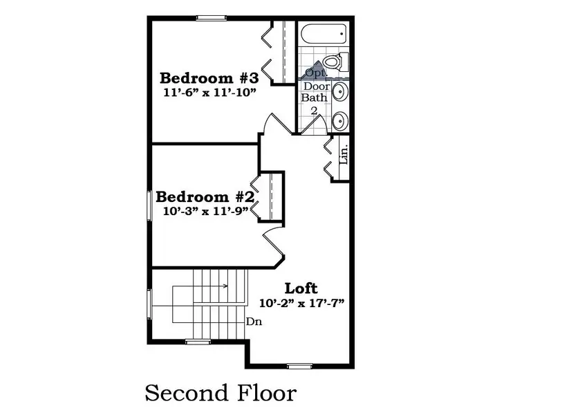 2D floor plan layout for the The Malden by Norfolk Homes in Valleys, Jackson, MI (Image 4).