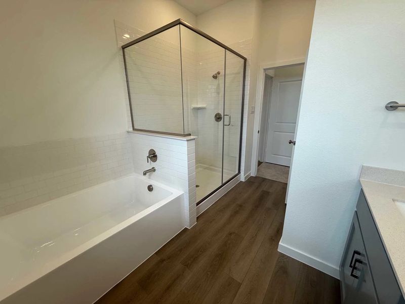 Primary Bathroom Construction Progress featuring the Milan Collection