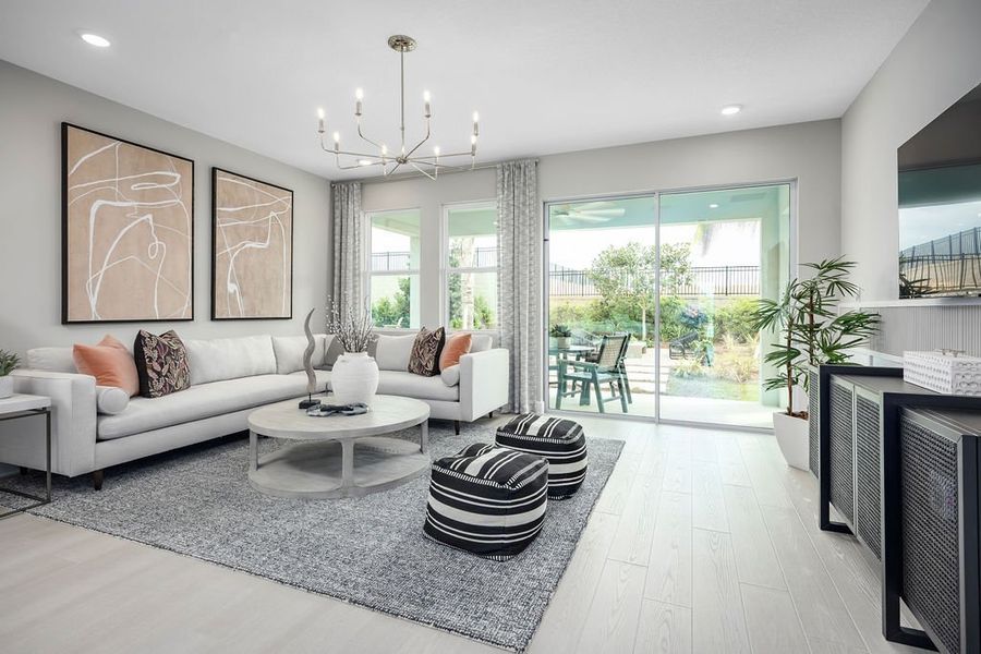 Representative furnished interior of a home built from the Maple by Risewell Homes in Cypress Bluff, Groveland (Image 5).