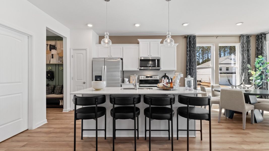 Furnished interior view inside a new home in Bowers Farm Townhomes, McDonough (Image 9). Furnished interior view inside a new home in Bowers Farm Townhomes, McDonough (Image 9).