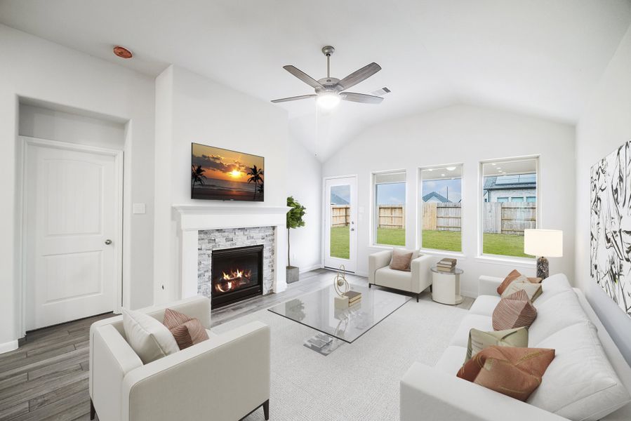 Representative furnished interior of a home built from the Hickory by Beazer Homes in Bridgeland: Premier Collection, Cypress (Image 7).