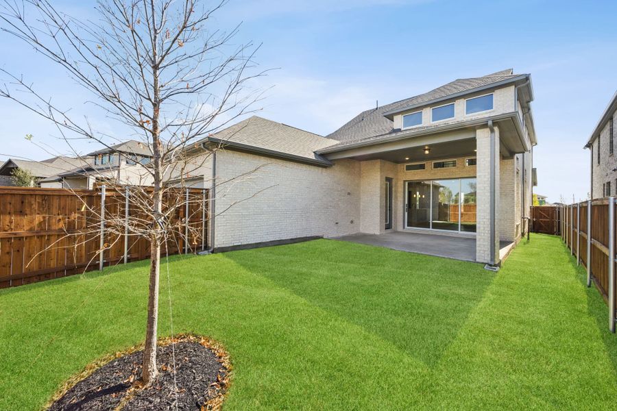 Exterior details and patio area of a home in The Grove Frisco, Frisco (Image 3).