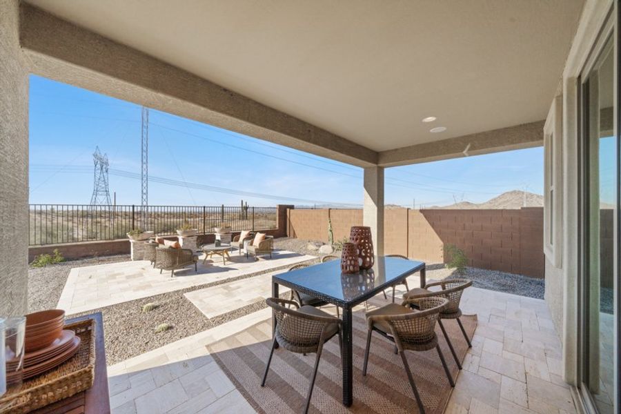 Exterior details and patio area of a home in Estrella, Goodyear (Image 22).