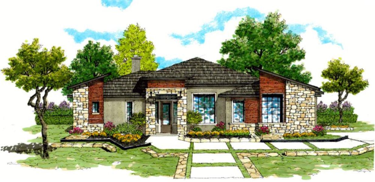 Representative rendering of the exterior for the 2674 by Texas Homes (Image 9).