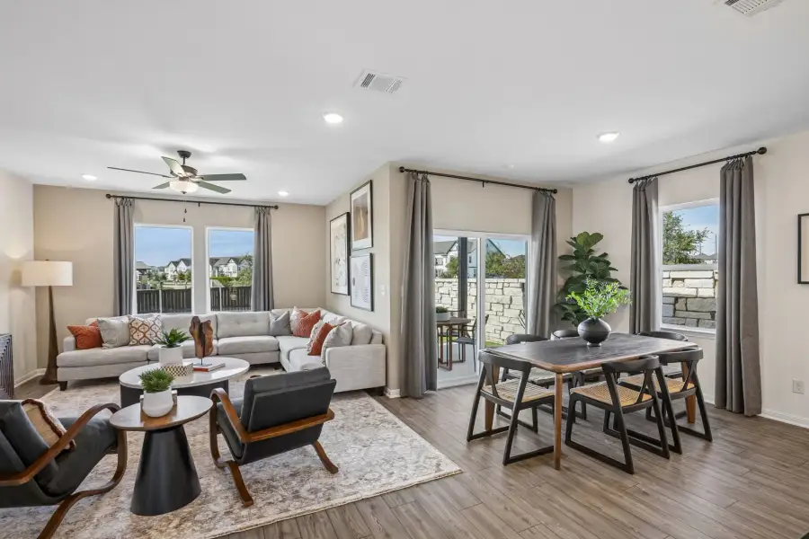 Representative furnished interior of a home built from the Sparrow by Taylor Morrison in Longview, Del Valle (Image 9).