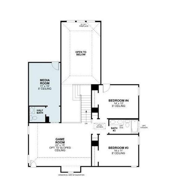 2D floor plan layout of this home in Aster Park, McKinney, TX (Image 2). 2D floor plan layout of this home in Aster Park, McKinney, TX (Image 2).