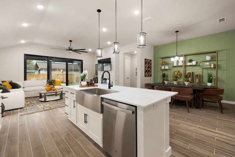 Furnished interior view inside a new home in Hickory Ridge Estates, Elmendorf (Image 4).