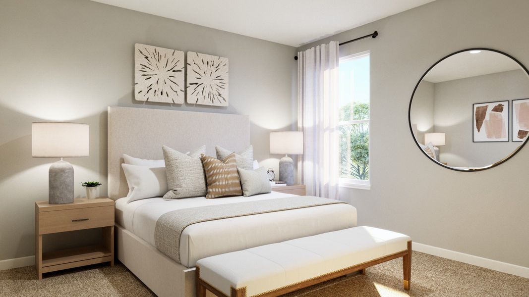 Representative furnished interior of a home built from the The Emilia by Legend Homes in Rocky Creek Crossing, Crowley (Image 35).
