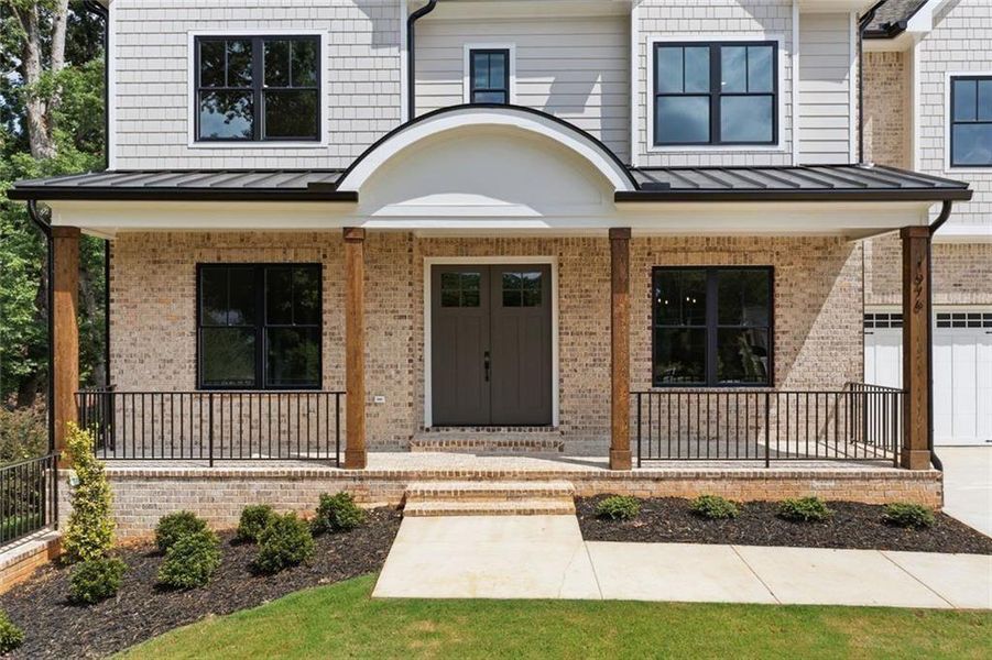 Exterior details and patio area of a home in , Atlanta (Image 3). Exterior details and patio area of a home in , Atlanta (Image 3).