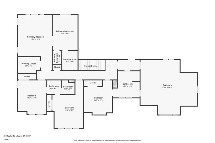 2D floor plan layout of this home in , Lilburn, GA (Image 6).
