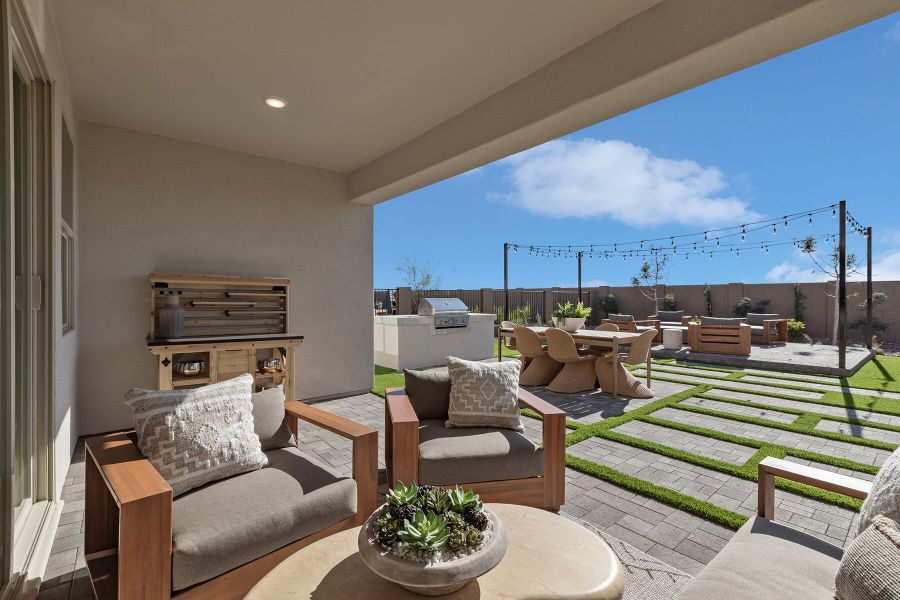 Representative exterior details of a home built from the Ash by Mattamy Homes in Bella Vista Farms, Queen Creek (Image 4).