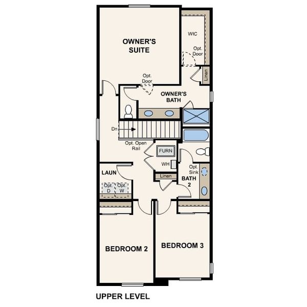 2D floor plan layout for the The Rosewood by Century Communities in The Boulevard I Collection at Windler, Aurora, CO (Image 5).