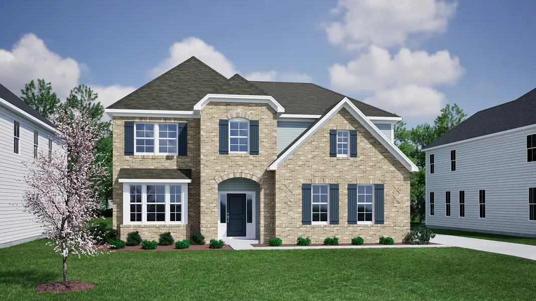 Representative exterior photo of a completed home built from the Savannah - Vanguard Collection by Mungo Homes in Scotts Hill Village, Wilmington, NC (Image 29).