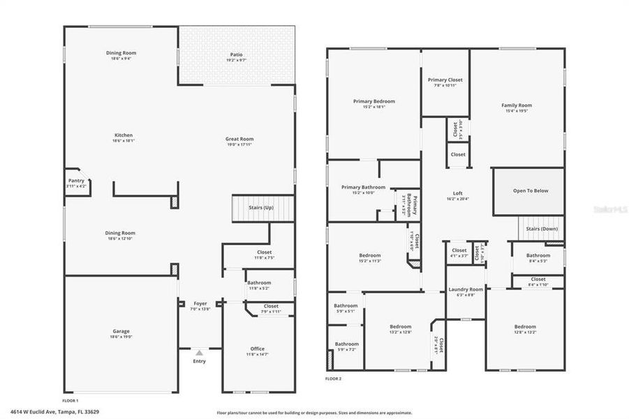 2D floor plan layout of this home in , Tampa, FL (Image 6).