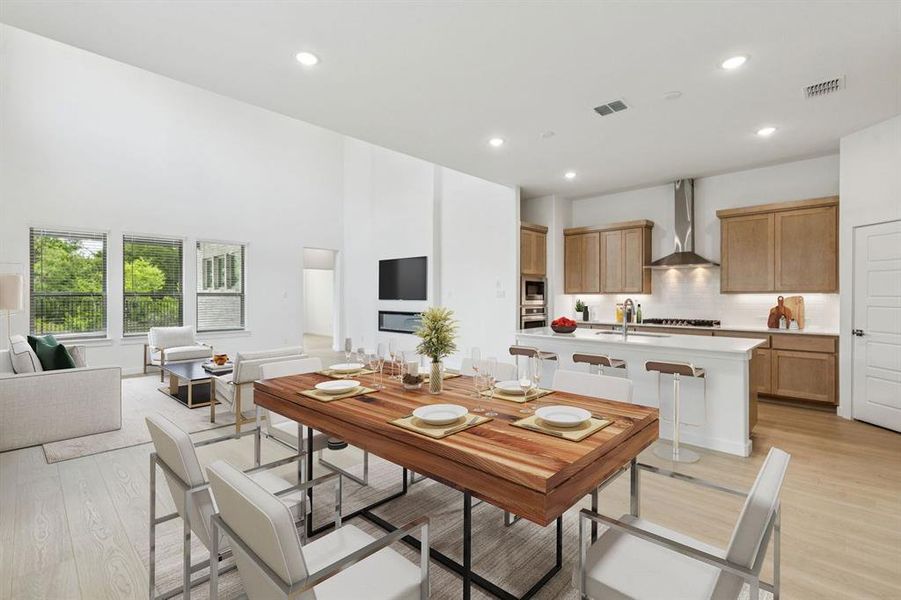 Open Floor Plan in the Da Vinci II home plan by Trophy Signature Homes – REPRESENTATIVE PHOTO