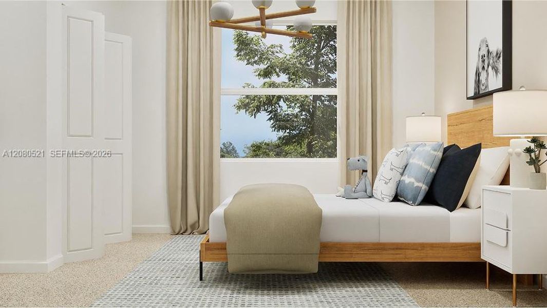 Furnished interior view inside a new home in Coral Landings, Miami (Image 10).