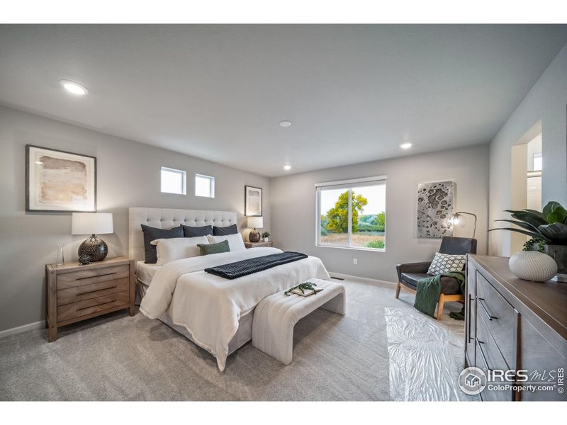 Furnished interior view inside a new home in Thompson River Ranch, Johnstown (Image 32).