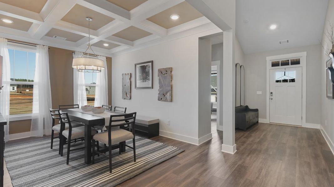 Representative furnished interior of a home built from the Cooper 3 by DRB Homes in Woodglen, Piedmont (Image 3).