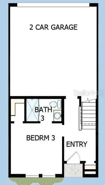 2D floor plan layout of this home in Towns at Union, St. Petersburg, FL (Image 5).