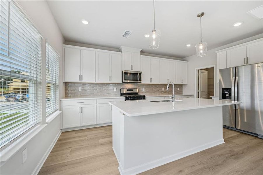 Furnished interior view inside a new home in Parkside at Grayson, Grayson (Image 11).