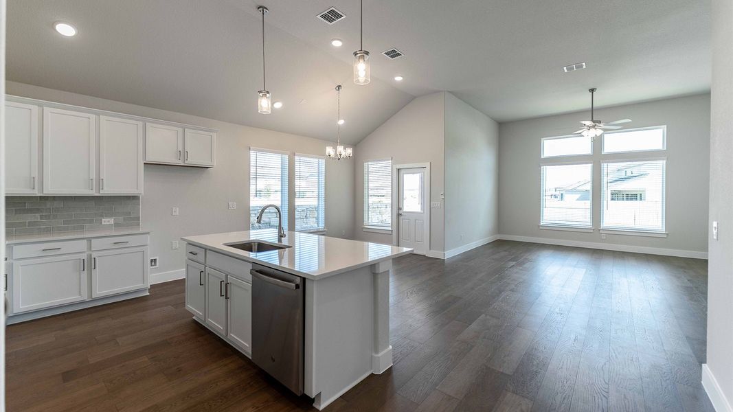 Furnished interior view inside a new home in Santa Rita Ranch, Liberty Hill (Image 6).