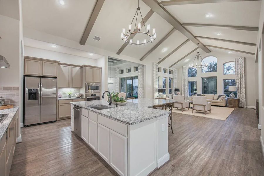 Representative furnished interior of a home built from the Lancashire by Chesmar Homes in Potranco Oaks 100's, Castroville (Image 7).