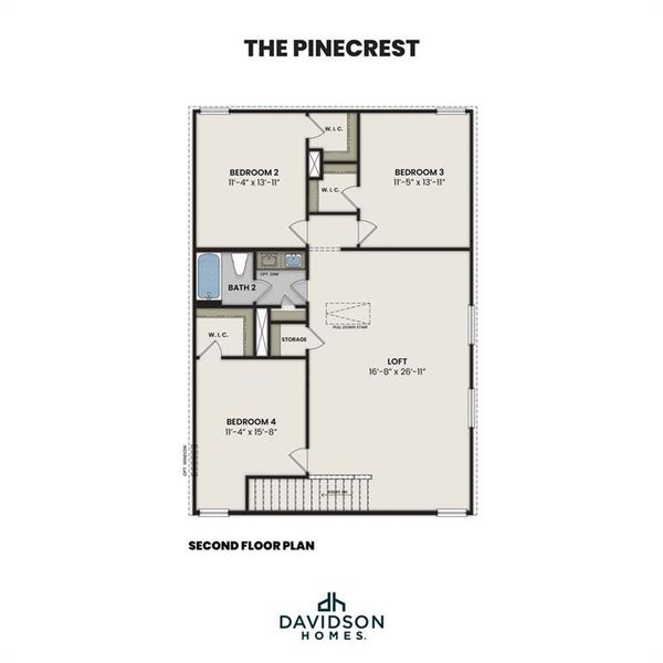 2D floor plan layout of this home in Greene Farm, Cartersville, GA (Image 4).