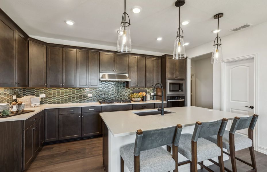 Abundant cabinet space in kitchen