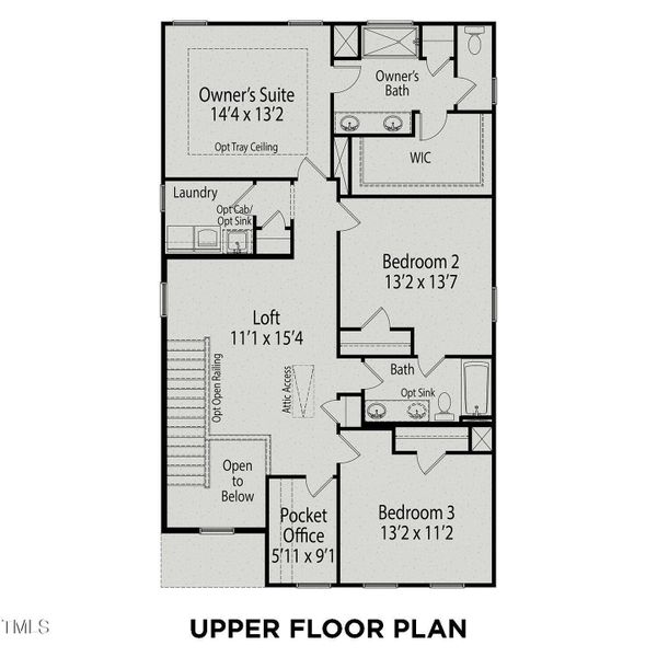 2D floor plan layout of this home in Gregory Village, Lillington, NC (Image 4).