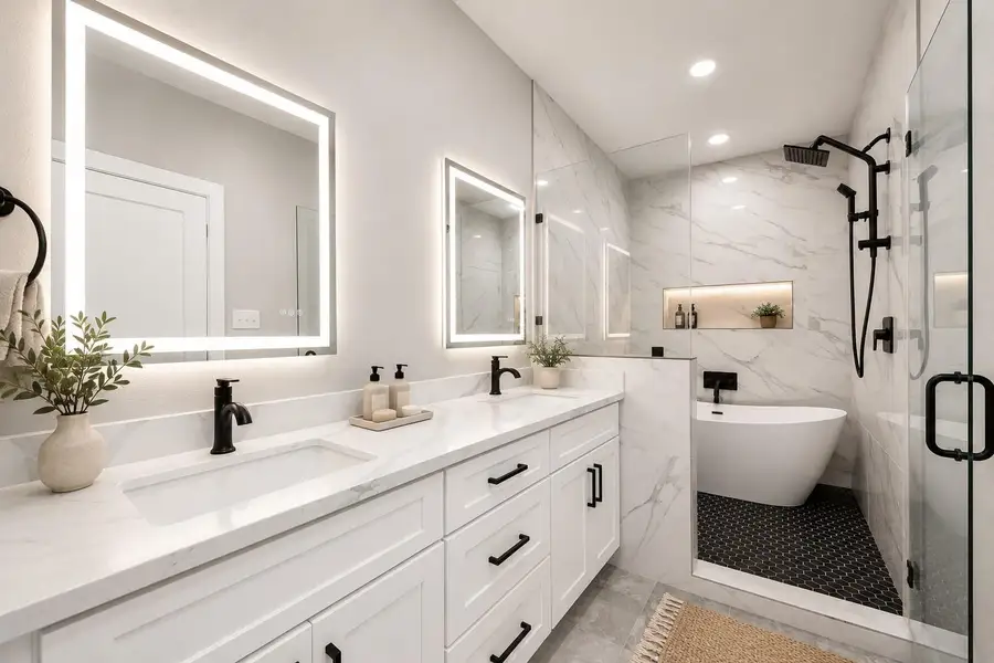 Furnished interior view inside a new home in , Houston (Image 11). Furnished interior view inside a new home in , Houston (Image 11).