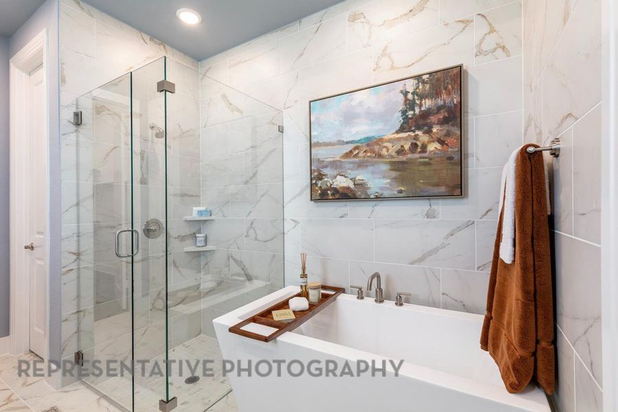 Furnished interior view inside a new home in 6 Creeks at Waterridge, Kyle (Image 17).