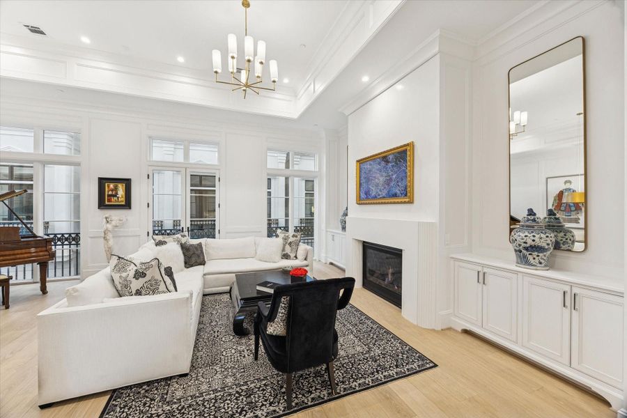 View of the living area as seen from the kitchen