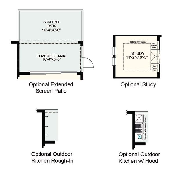 2D floor plan layout of this home in Esplanade at Azario Lakewood Ranch, Bradenton, FL (Image 3).
