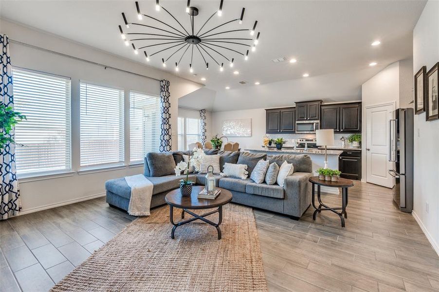 Furnished interior in a model home at Brookville Ranch in Fort Worth (Image 21).