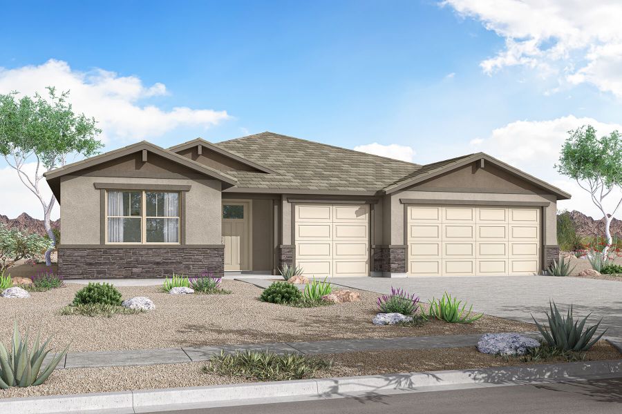 Representative exterior photo of a completed home built from the Garnet by Mattamy Homes in Las Ventanas, Goodyear, AZ (Image 22).