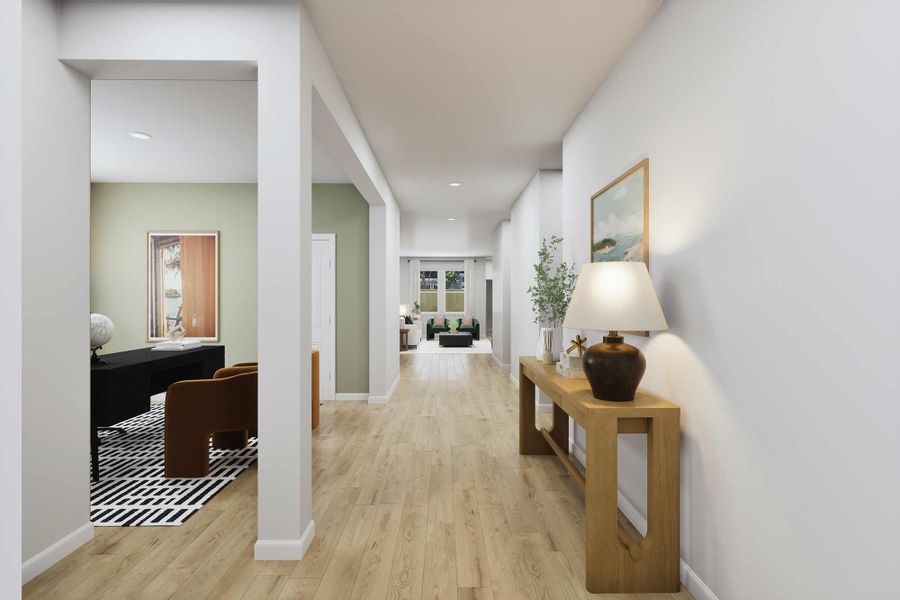 Representative furnished interior of a home built from the The Rosette by David Weekley Homes in The Preserve at Laurelton – The Canopy Collection, Green Cove Springs (Image 5).