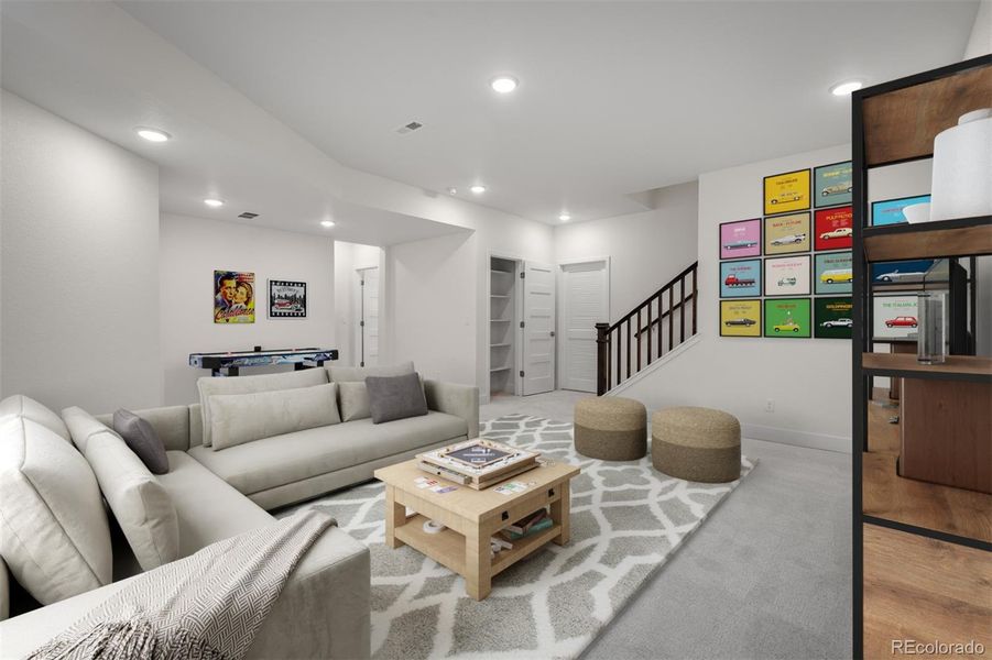 Furnished interior view inside a new home in Cloverleaf – Mountainview Collection, Monument (Image 12).