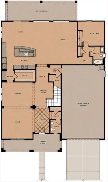 2D floor plan layout for the Drakes Bay by Fulton Homes in Sonoma Coast at Escalante, Surprise, AZ (Image 3). 2D floor plan layout for the Drakes Bay by Fulton Homes in Sonoma Coast at Escalante, Surprise, AZ (Image 3).