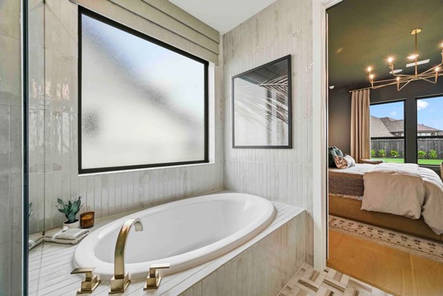 Furnished interior view inside a new home in Bridgeland 45', 50', 70', Cypress (Image 28).