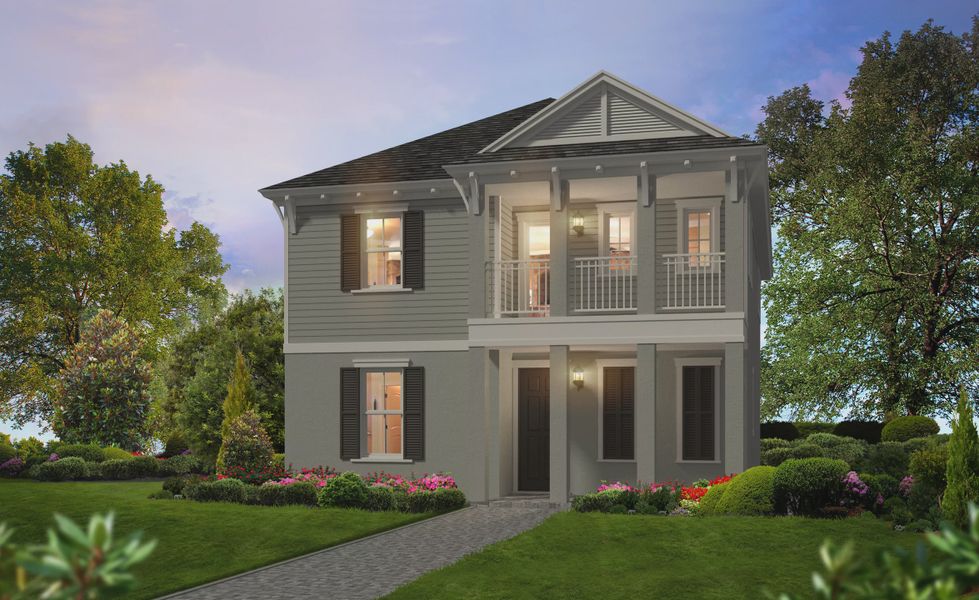 Representative exterior photo of a completed home built from the Azalea by ICI Homes in Persimmon Park, Wesley Chapel, FL (Image 5). Representative exterior photo of a completed home built from the Azalea by ICI Homes in Persimmon Park, Wesley Chapel, FL (Image 5).