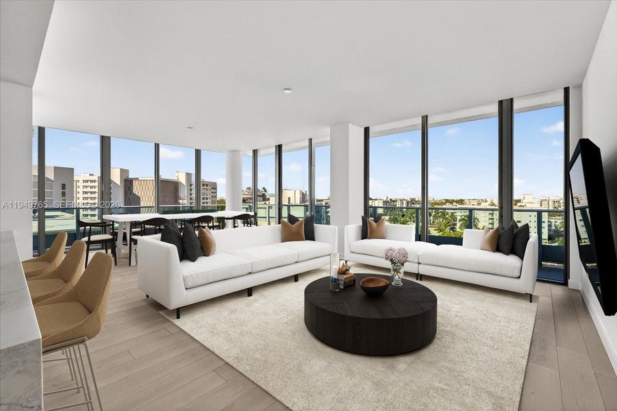 Furnished interior view inside a new home in , Bay Harbor Islands (Image 13).