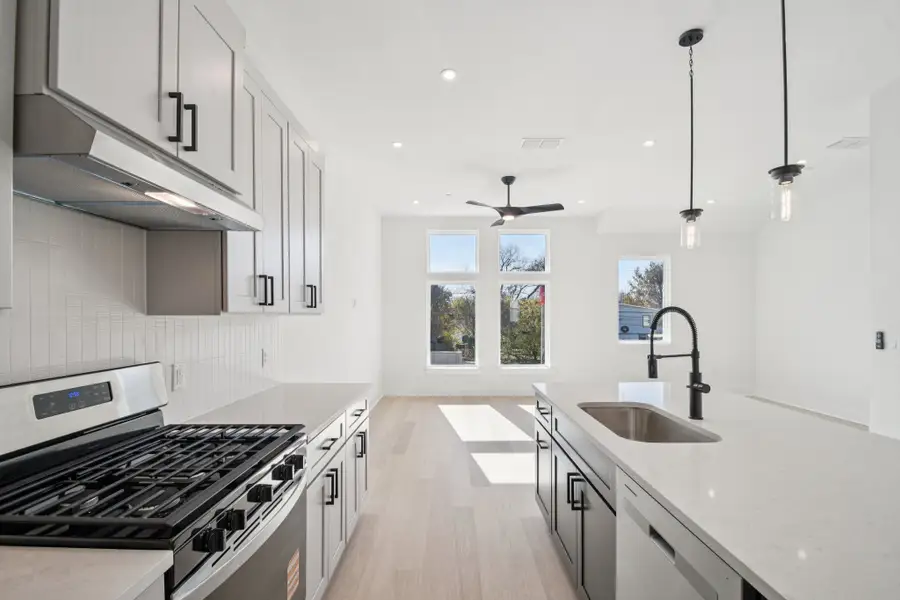 Furnished interior view inside a new home in Koenig Townhomes, Austin (Image 5).