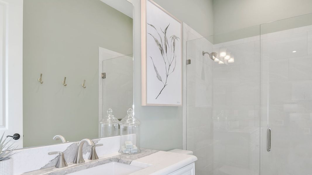 Furnished interior view inside a new home in Esplanade at Tradition, Port St. Lucie (Image 18).
