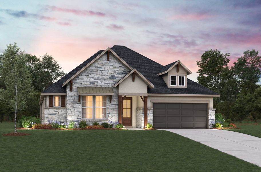 Representative exterior photo of a completed home built from the Lynnewood by Beazer Homes in Ellwood, Iowa Colony, TX (Image 2).