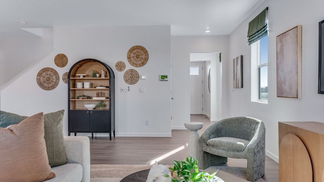 Representative furnished interior of a home built from the Elder by D.R. Horton in Prairie Song, Windsor (Image 6).