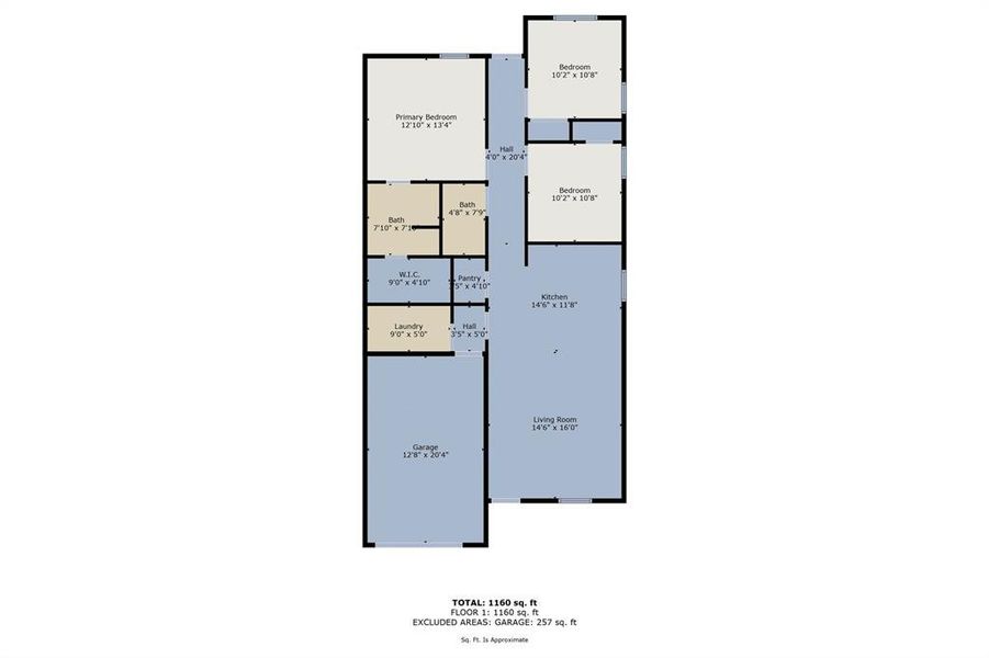 2D floor plan layout of this home in , De Leon, TX (Image 5).