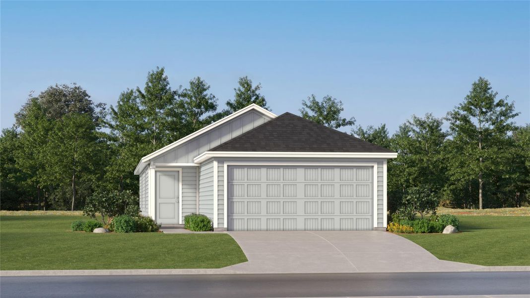 Front exterior of a new home in , Jarrell, TX, highlighting curb appeal (Image 22).