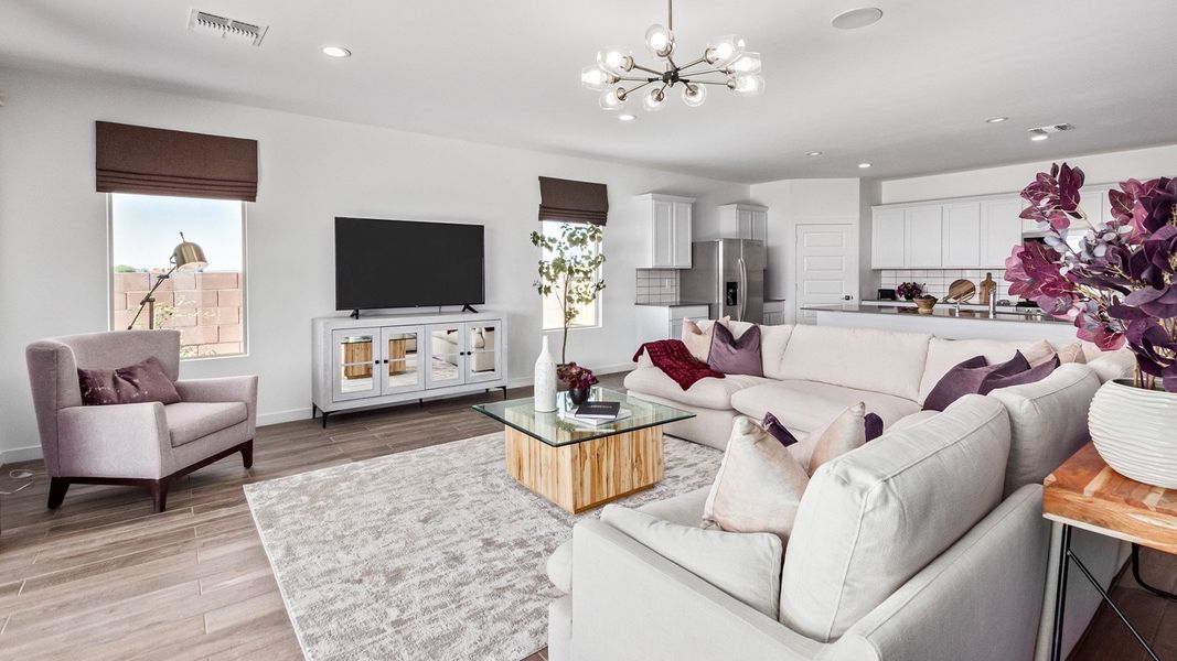 Representative furnished interior of a home built from the Citrine - Plan 5042 by D.R. Horton in Tortolita Trails, Marana (Image 3).